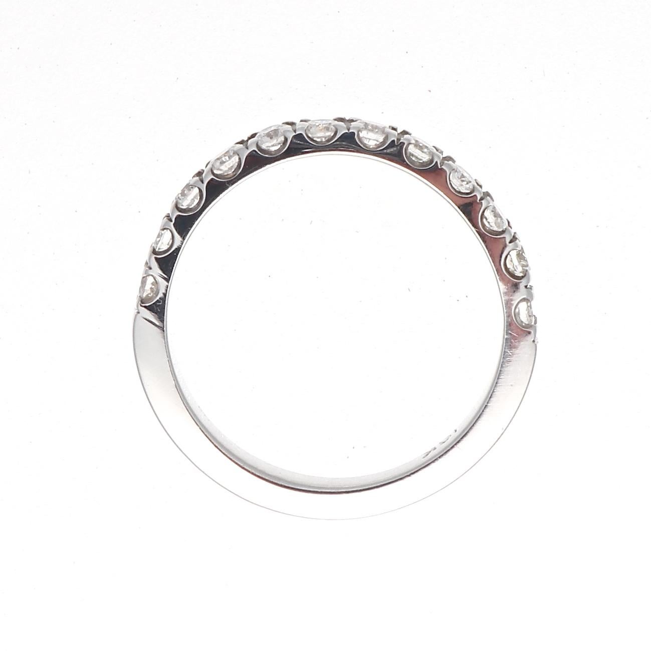 Women's Diamond White Gold Half Eternity Wedding Ring