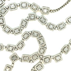Diamond White Gold Long Necklace