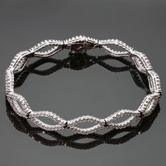 Pulsera de eslabones marquesa de oro blanco con diamantes