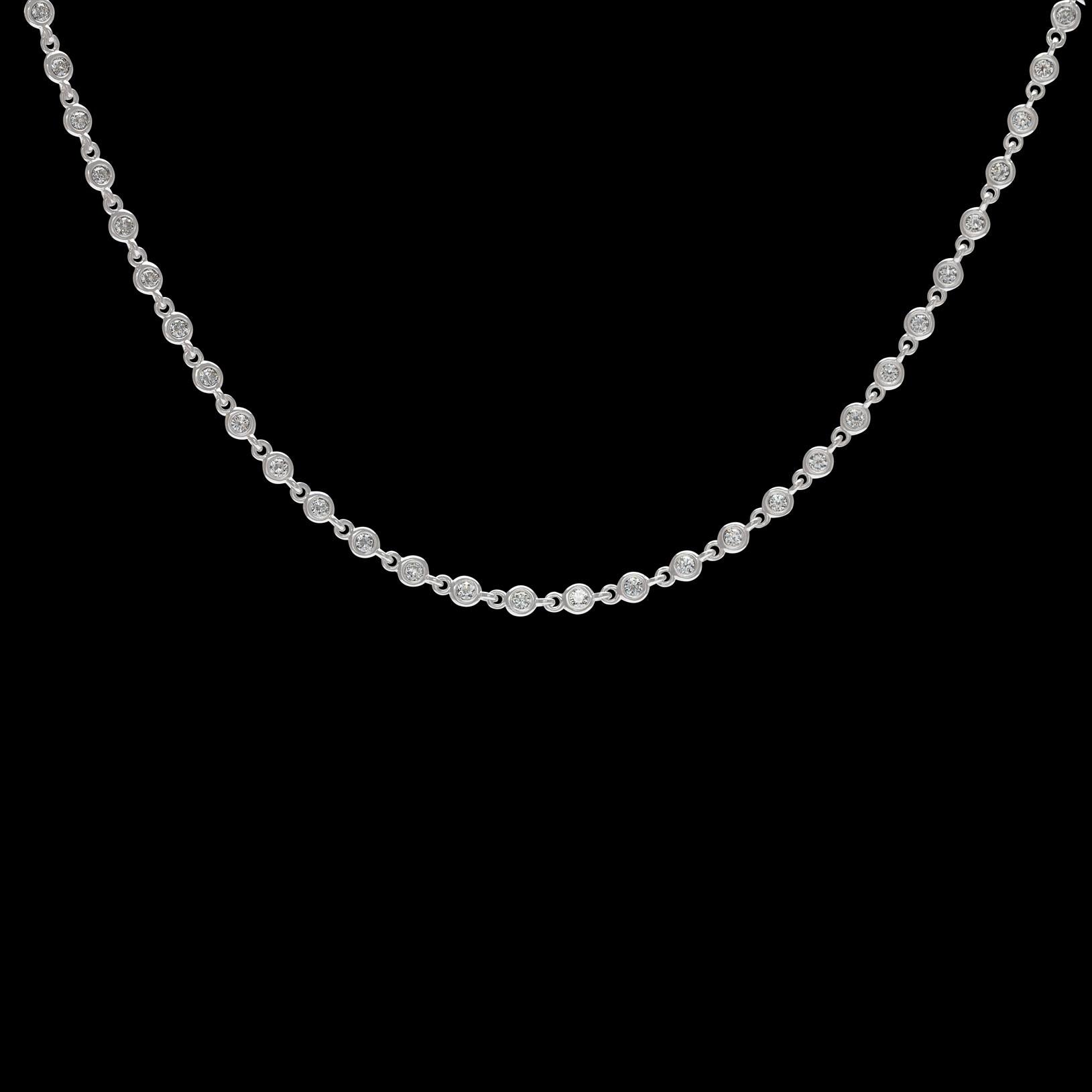 Women's Diamond and White Gold Necklace