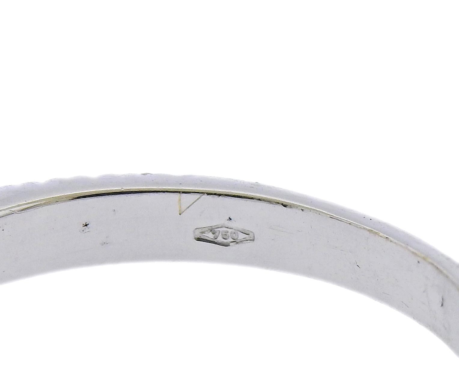 Anello con diamante in oro bianco In condizioni ottime in vendita a New York, NY