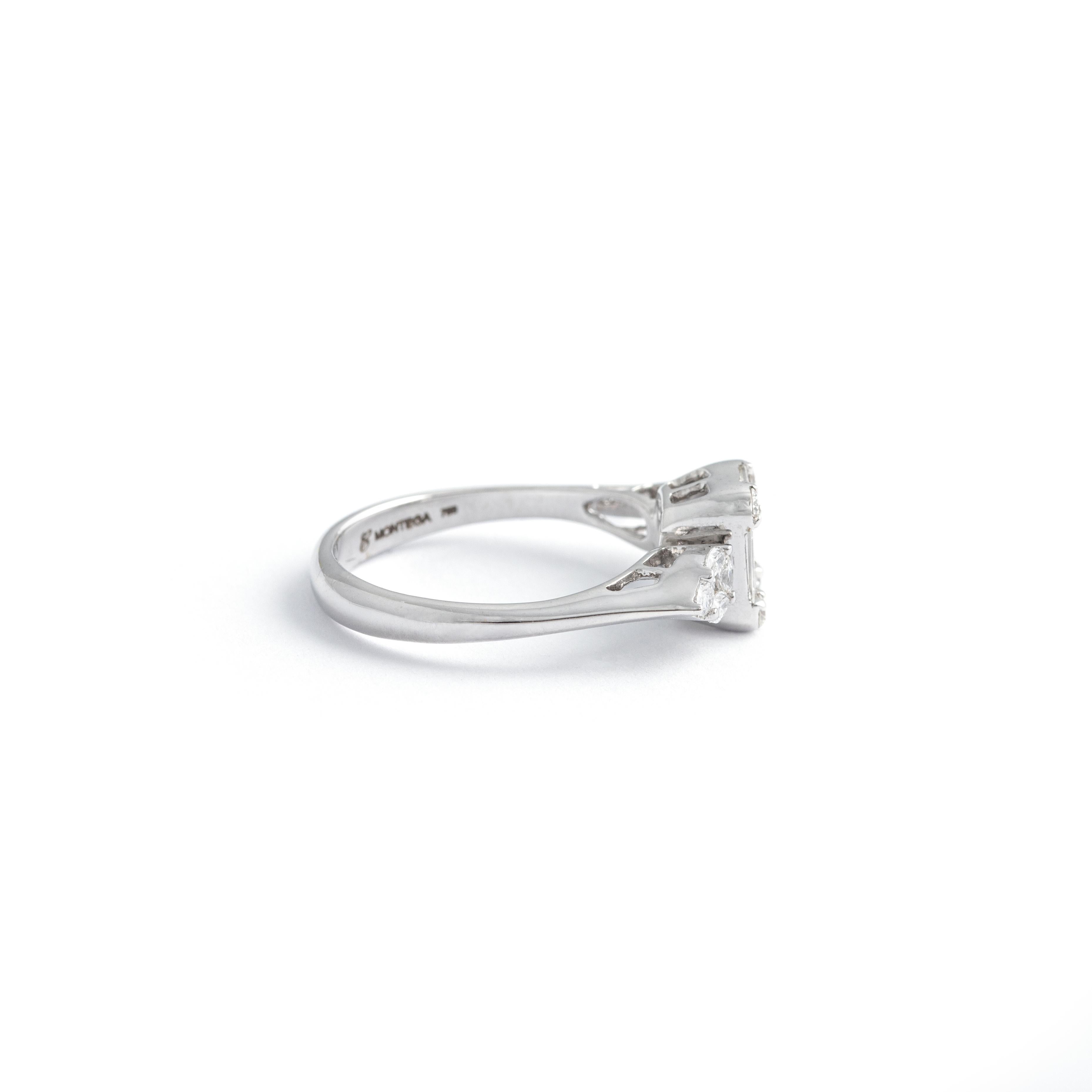 Diamond White Gold Ring In New Condition For Sale In Geneva, CH