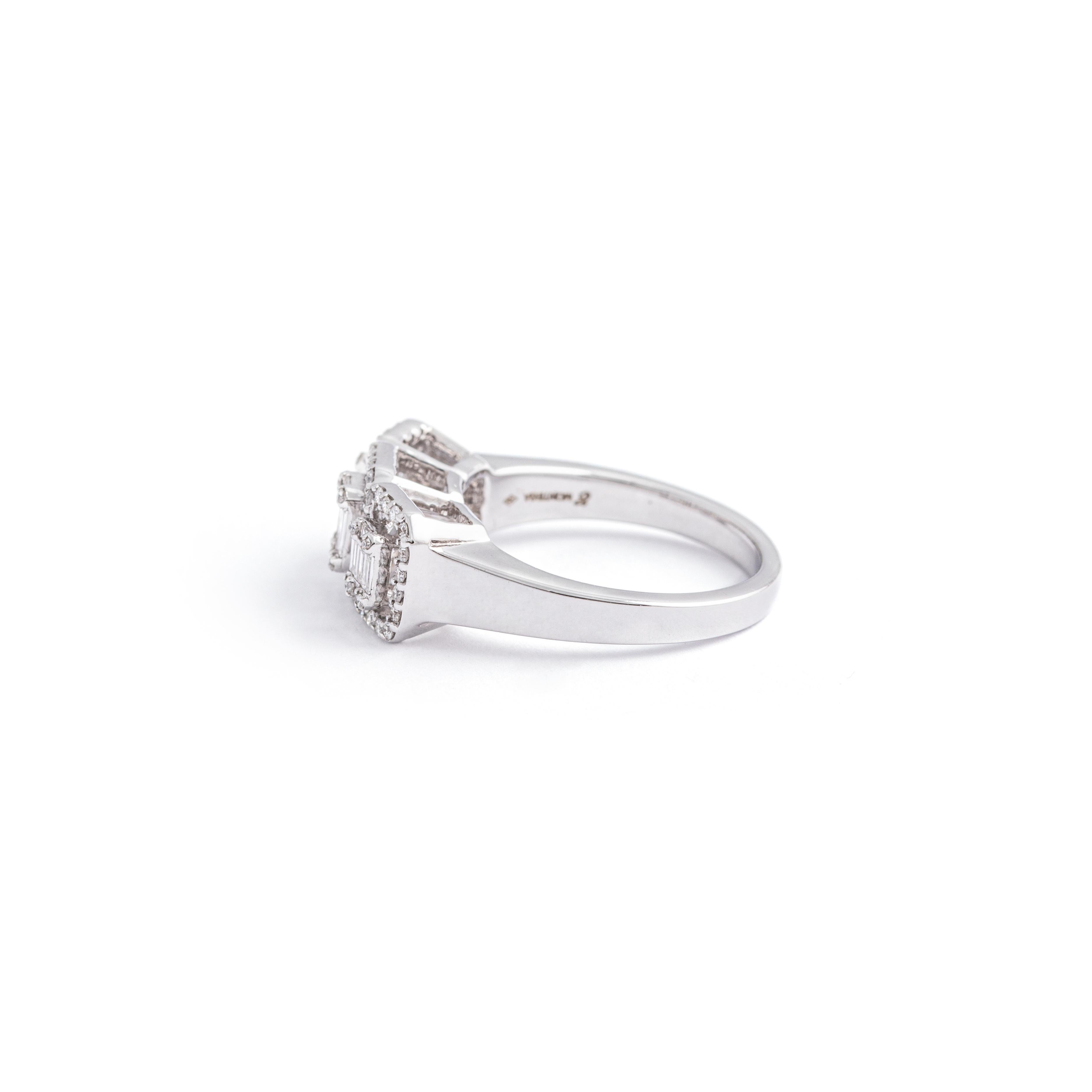 Diamant Weißgold Ring im Angebot 1