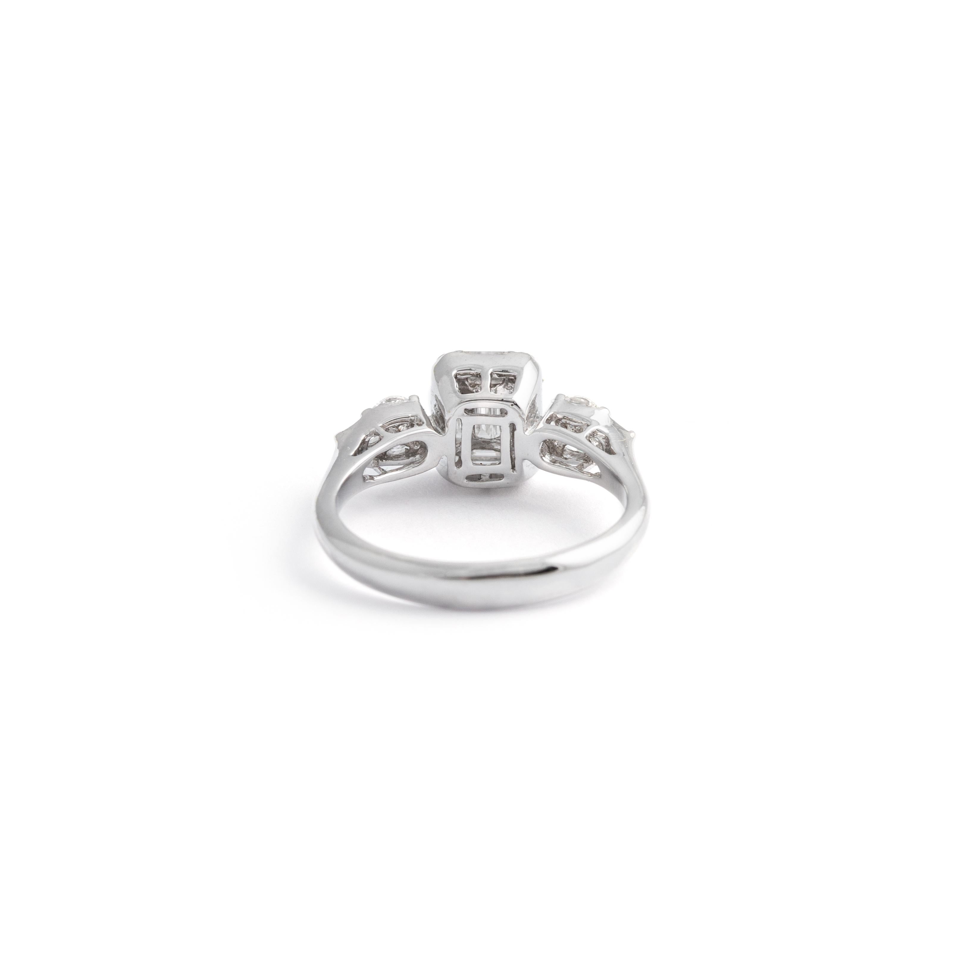 Women's Diamond White Gold Ring For Sale