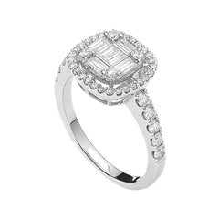 Bague en or blanc avec diamant