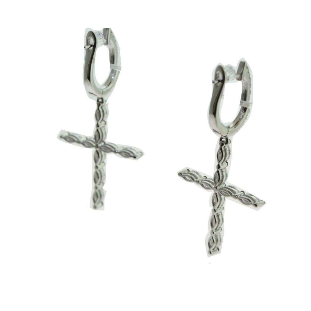 diamond religious earrings