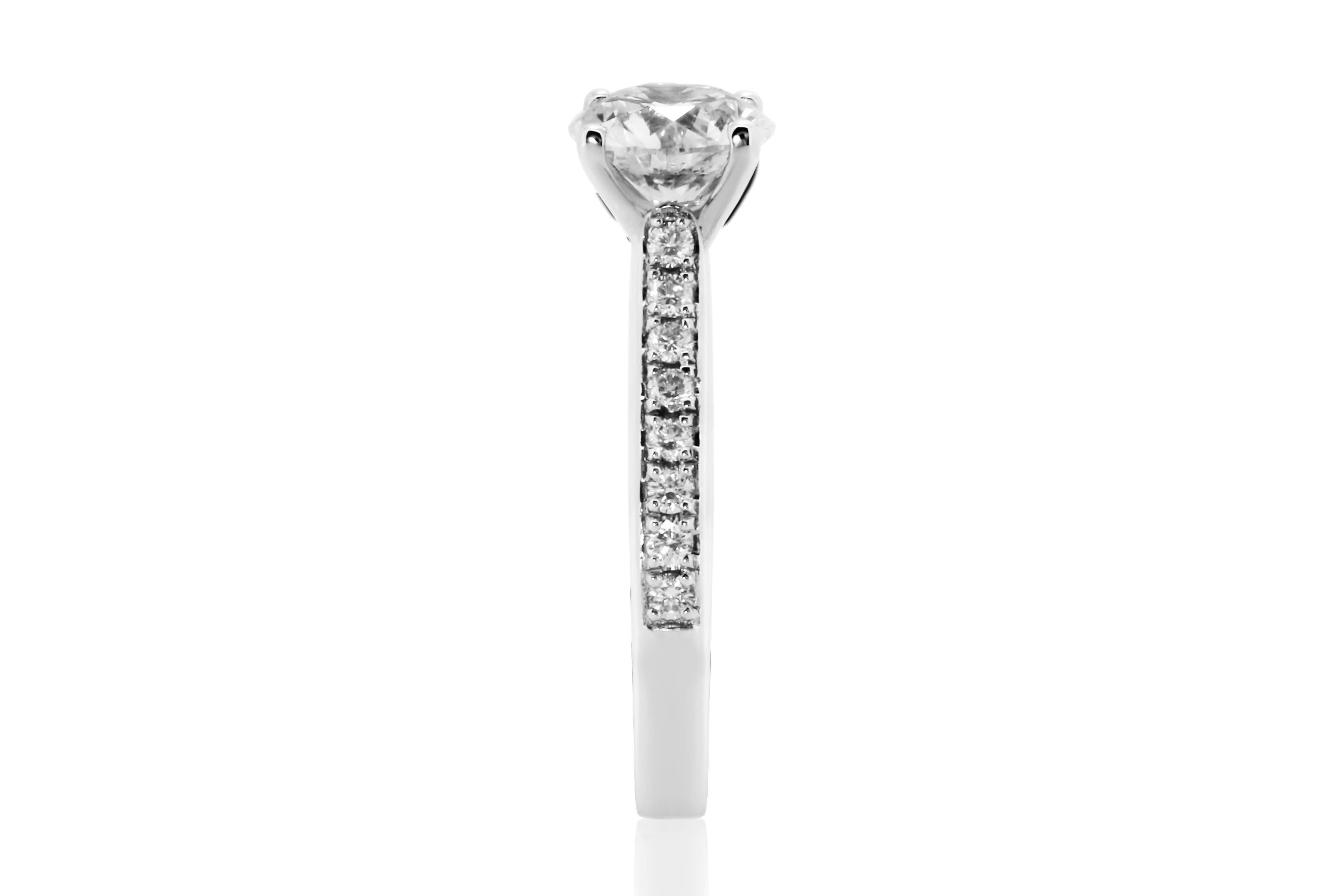 Women's Diamond White Gold Solitaire Engagement Bridal Ring