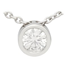Diamant-Weißgold-Solitär-Anhänger
