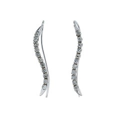 Diamond White Gold Spaghetti Drop Earrings