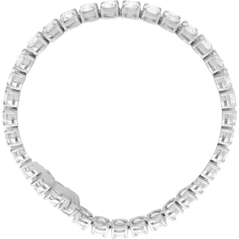 Diamond White Gold Tennis Bracelet In Excellent Condition In Surfside, FL