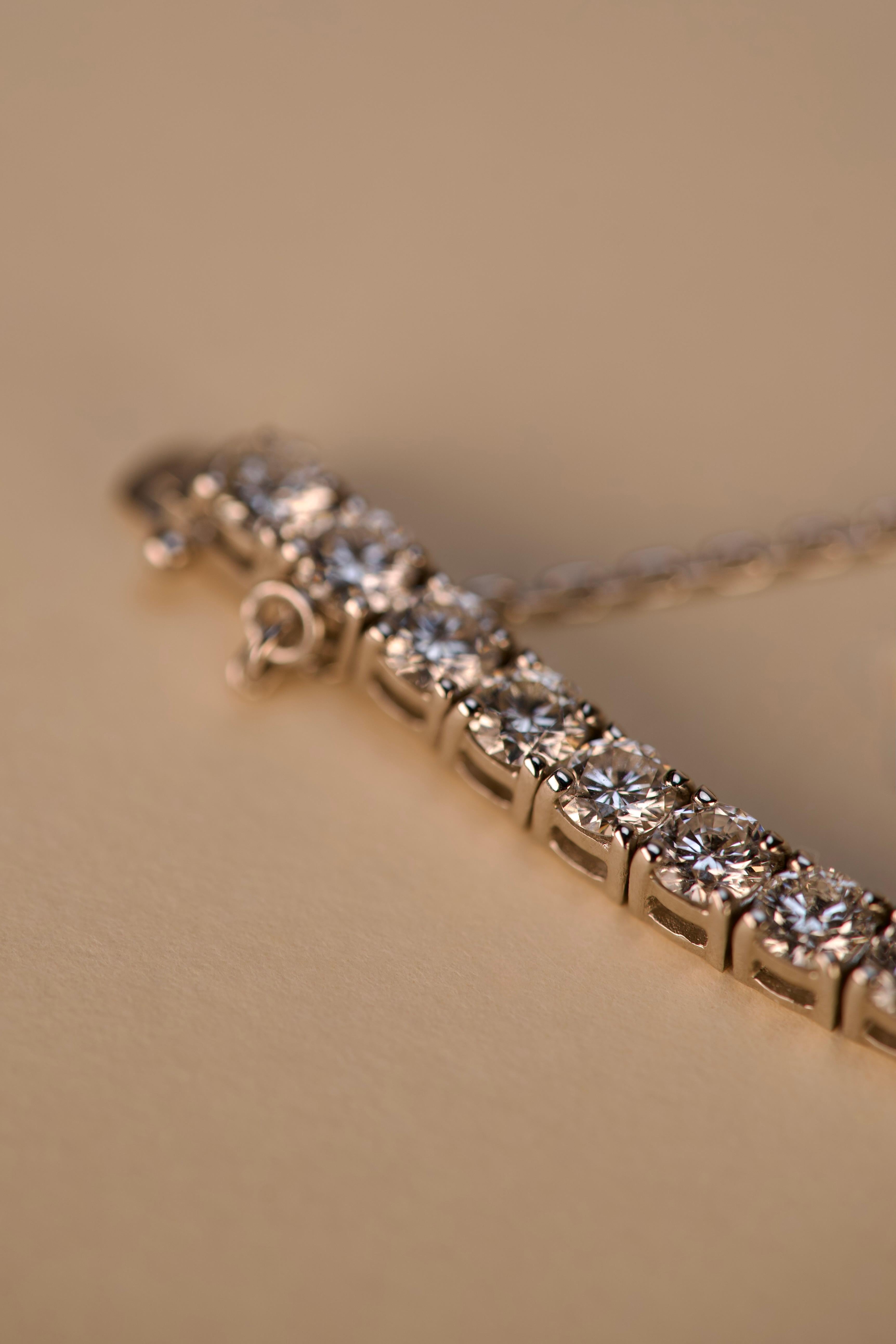 De las mujeres Pulsera de tenis de oro blanco con diamantes en venta