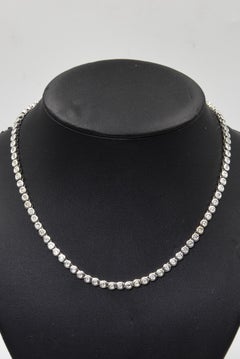 Collana Tennis Line in oro bianco con diamanti