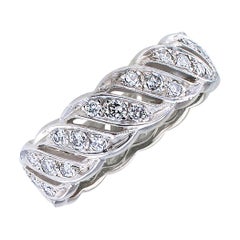 Diamond White Gold Wide Eternity Ring
