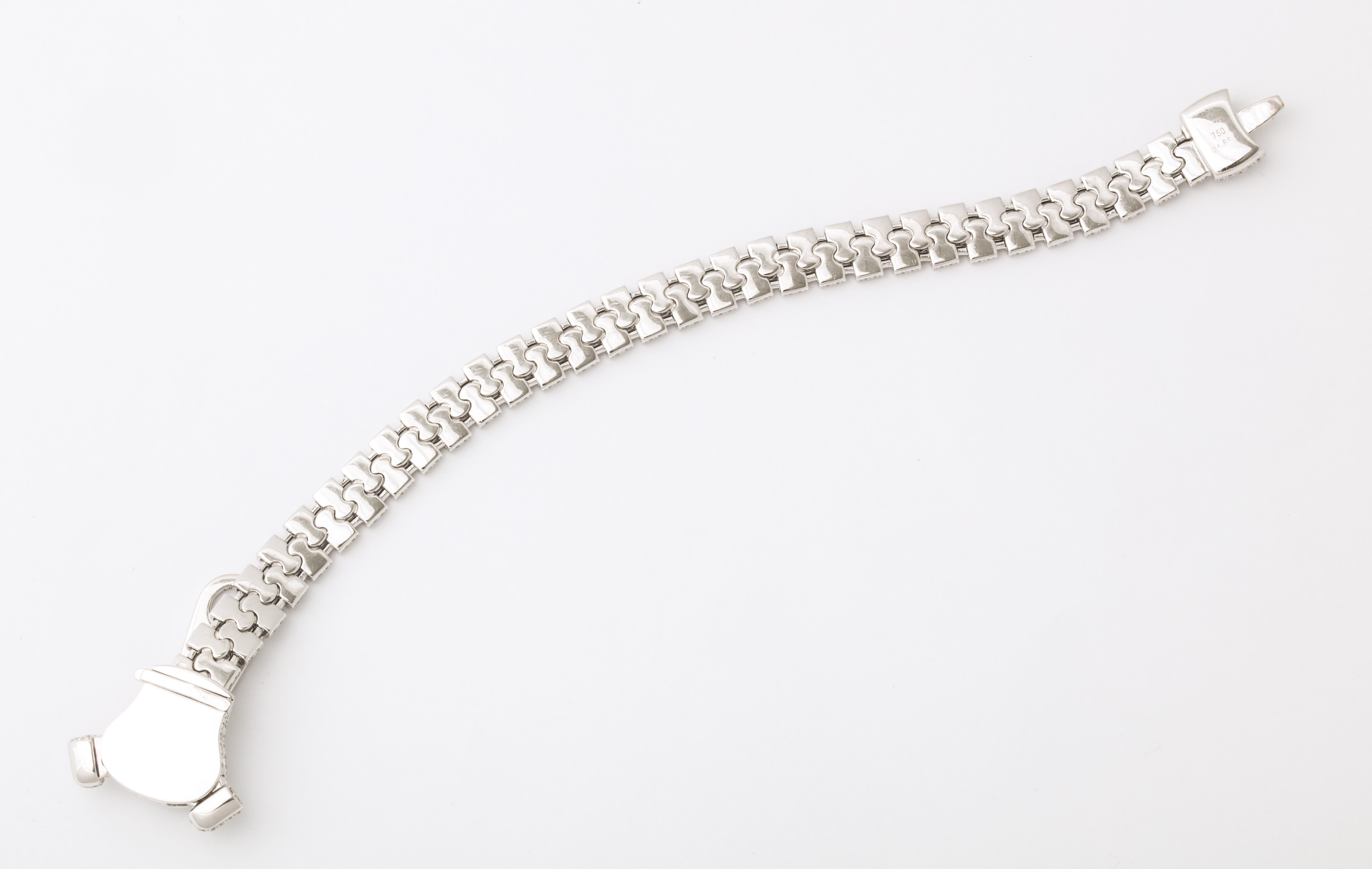 Arbeits-Reißverschluss-Armband aus Weißgold 4