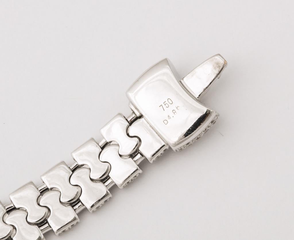 Diamond White Gold Working Zipper Bracelet 3