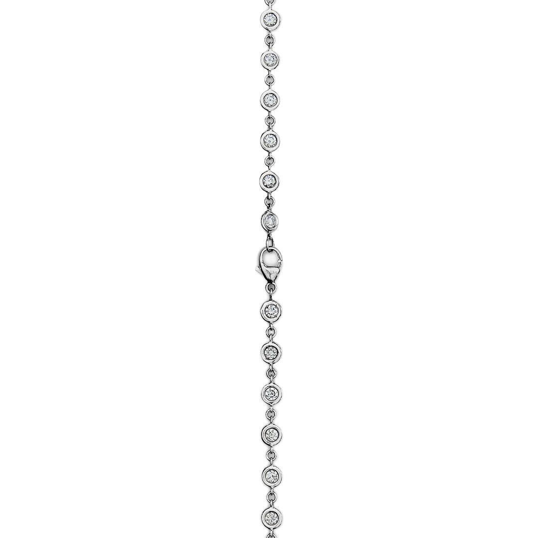 Diamant Weißgold Wrap Layer Halskette (Moderne) im Angebot