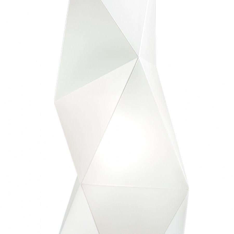 Italian In Stock in Los Angeles, Diamond White Table Lamp, Made in Italy