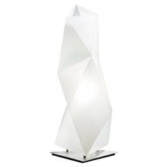 In Stock in Los Angeles, Diamond White Table Lamp, Made in Italy