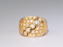 Diamond Wide Band 18K Gold 7.9g V1119
