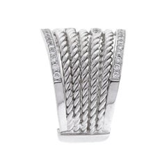 Diamond Wide Multi Row Ladies Band