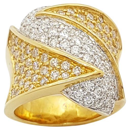 Diamond with Brown Diamond Ring set in 18K Gold Settings