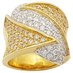 Diamond with Brown Diamond Ring set in 18K Gold Settings