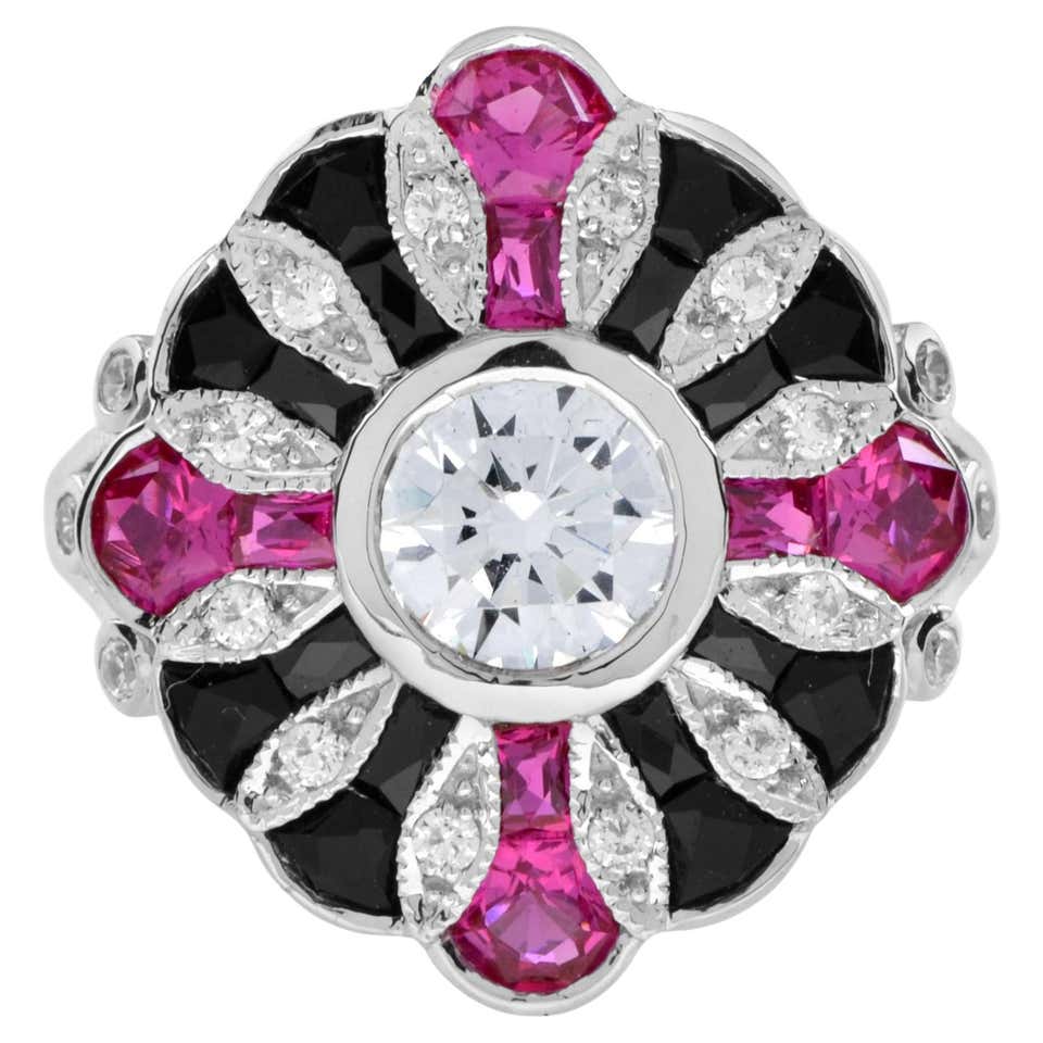 Ruby Diamond Two-Head Snake Ring at 1stDibs | diamond two headed ring ...