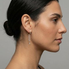 Diamond Wondrous 14K (or 18k upon request) Yellow Gold Danglers Drop Earrings