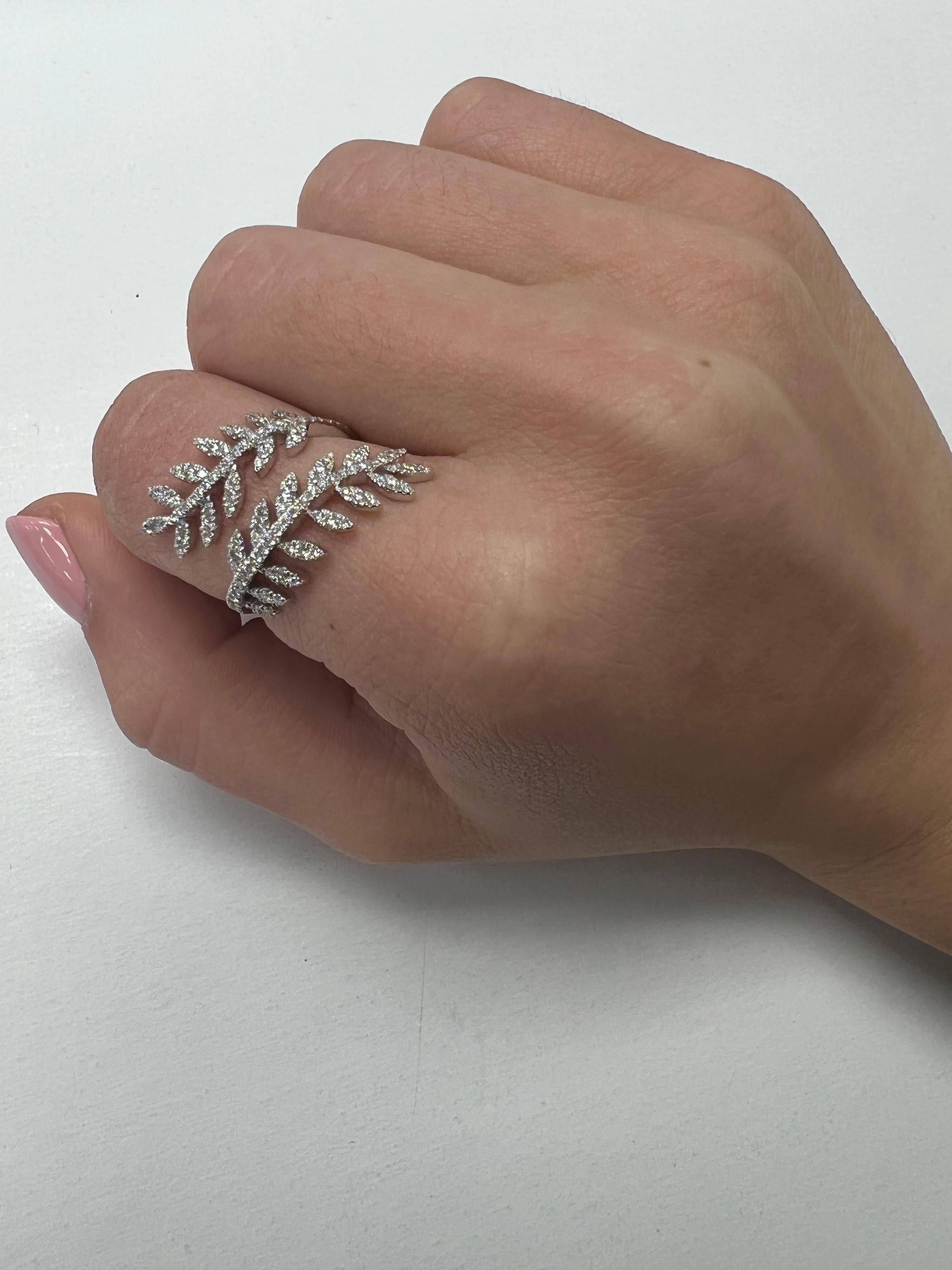 Contemporary Diamond Wrap Around Ring For Sale