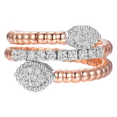 Wickelring aus 18 Karat Roségold mit Diamanten