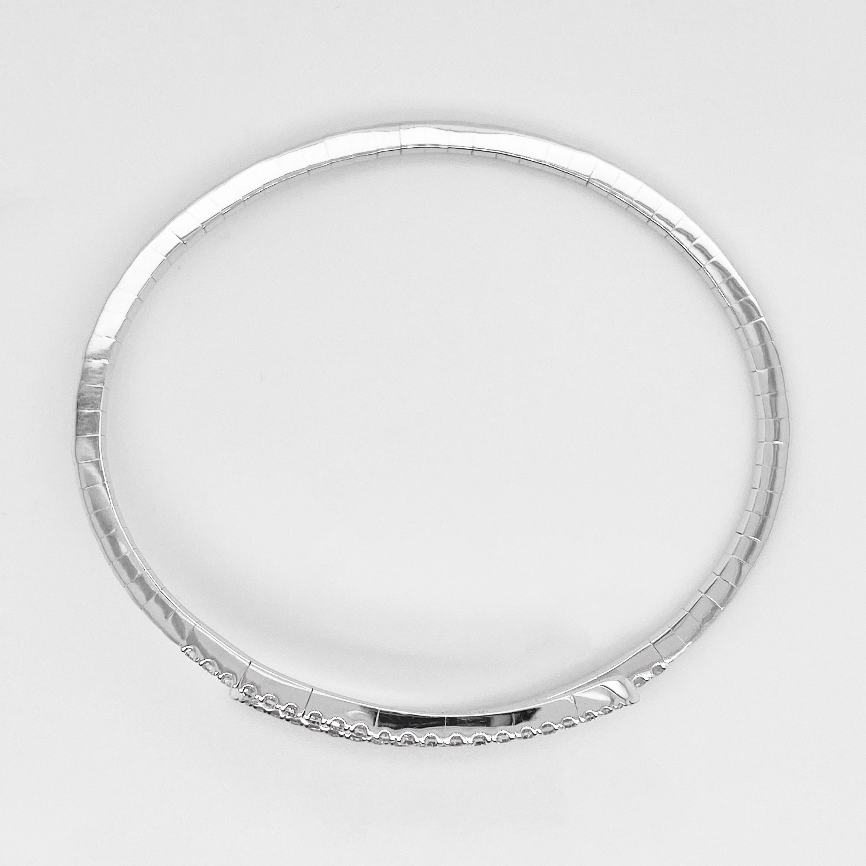 Bracelet enveloppant en or 14 carats avec diamants, Gabriel & Co. BG4227-65W45JJ Neuf - En vente à Austin, TX