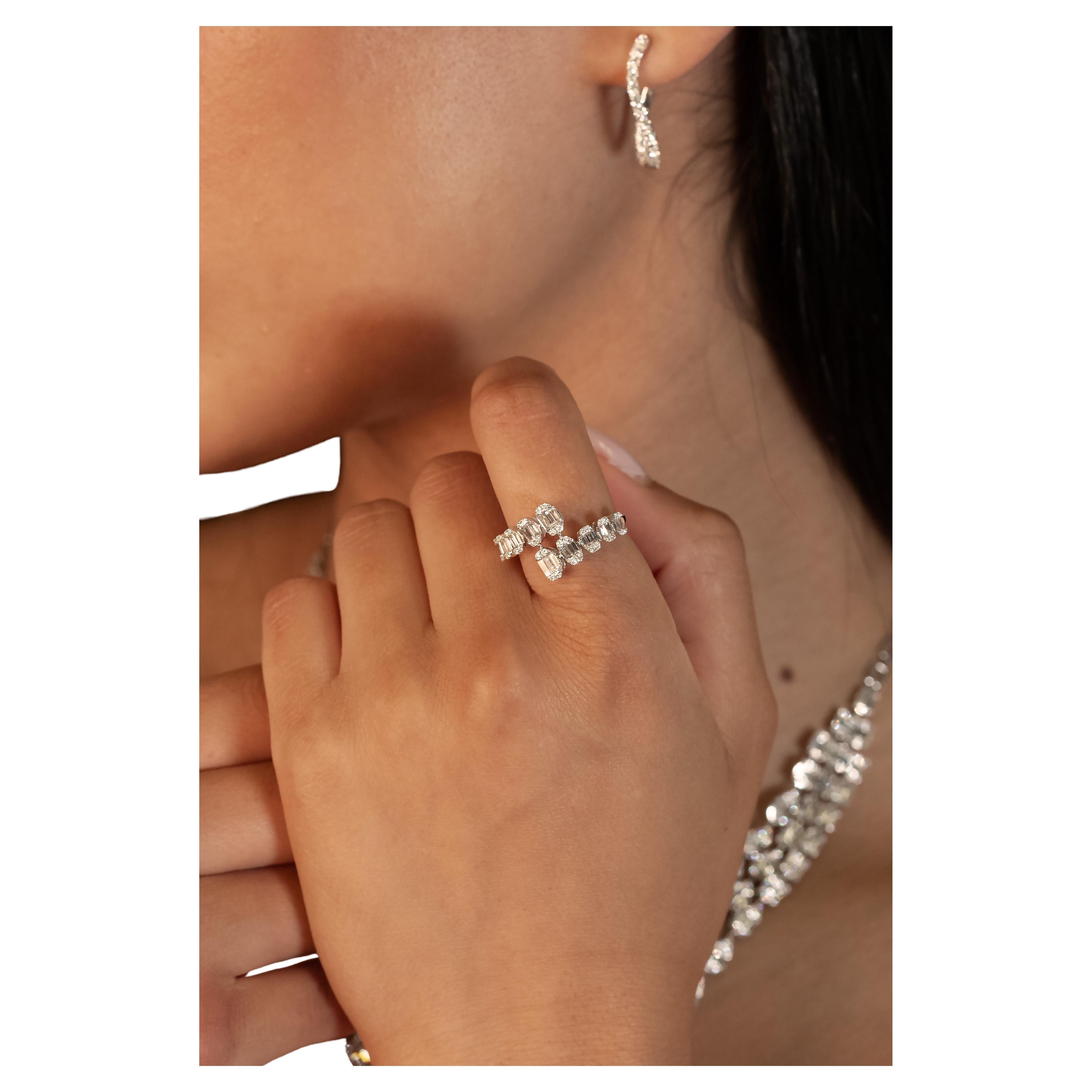 Diamond Wrap Ring 0.69 cts. For Sale