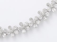 Diamond Wreath Flower Necklace