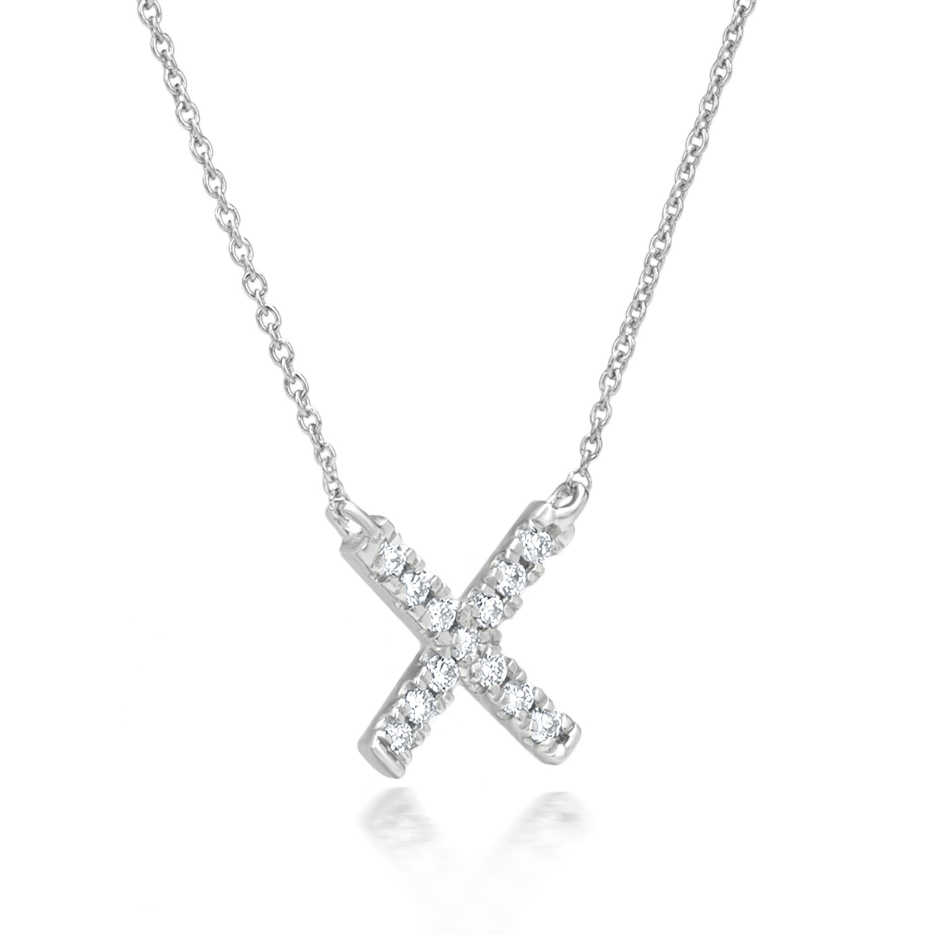 diamond x necklace