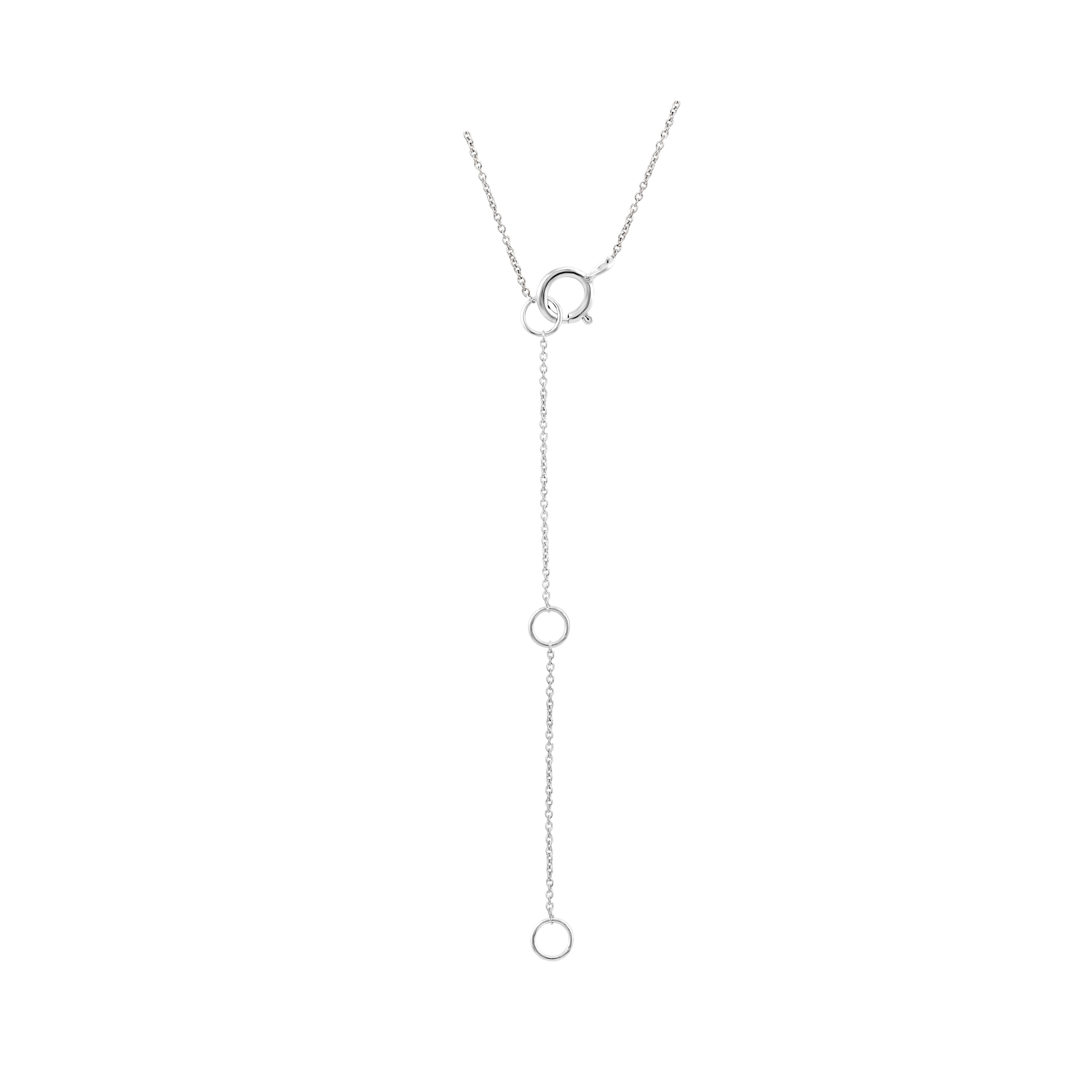 Round Cut Luxle Diamond x Pendant Necklace in 18k White Gold