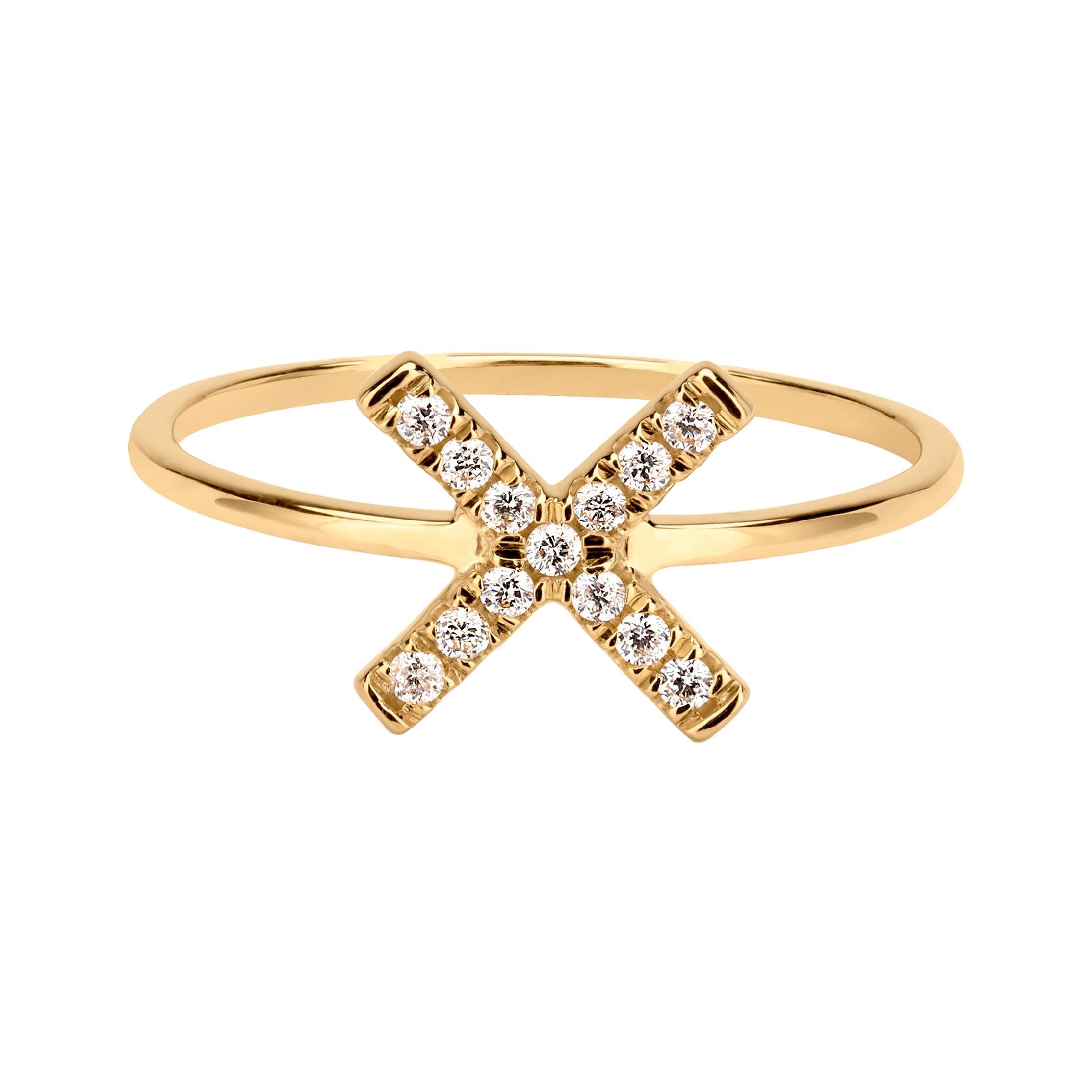 HERMES Diamond "H" Yellow Gold Ring at 1stDibs hermes h ring, hermes