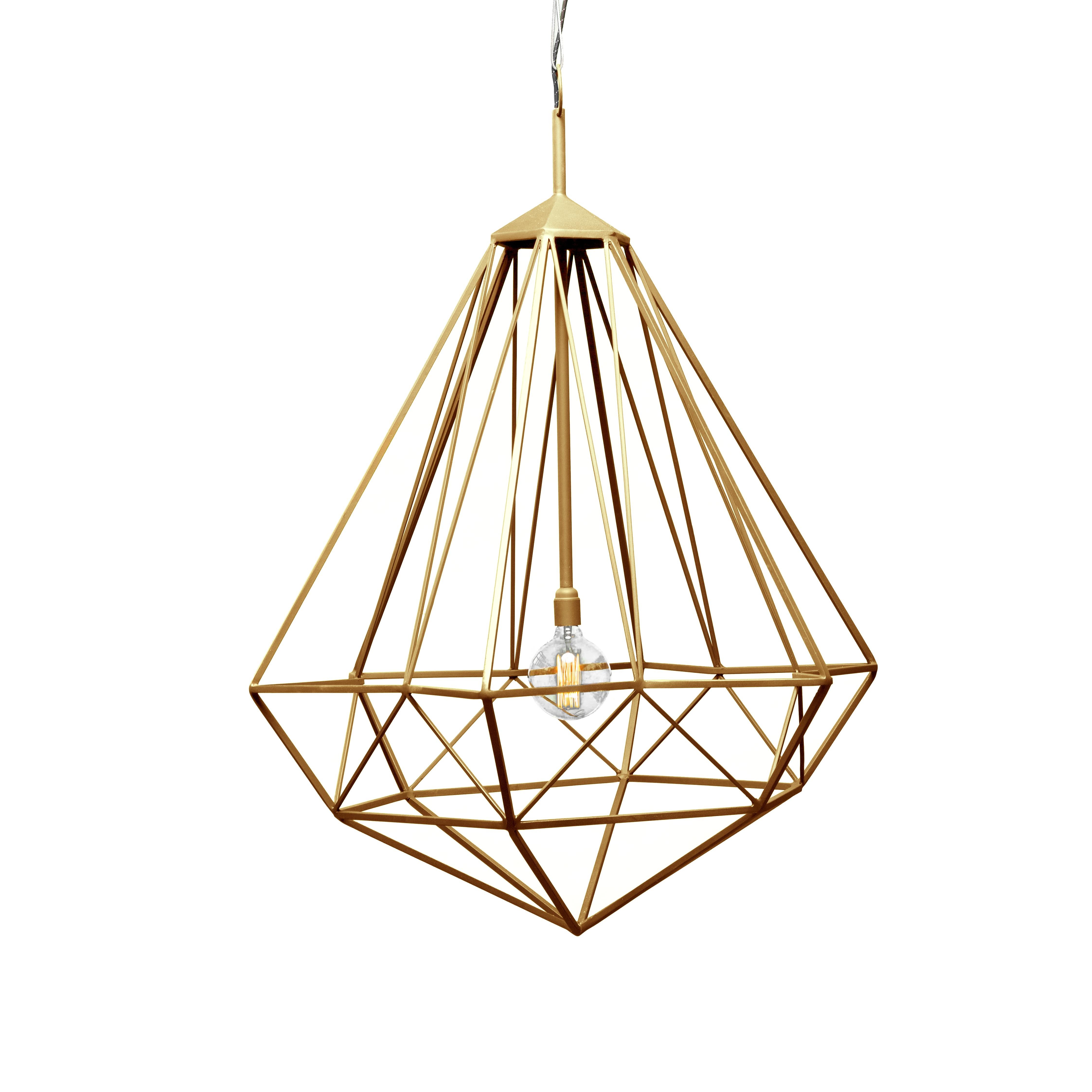Lampada a sospensione Diamond XXL Medium in acciaio nero opaco di JSPR in vendita 5