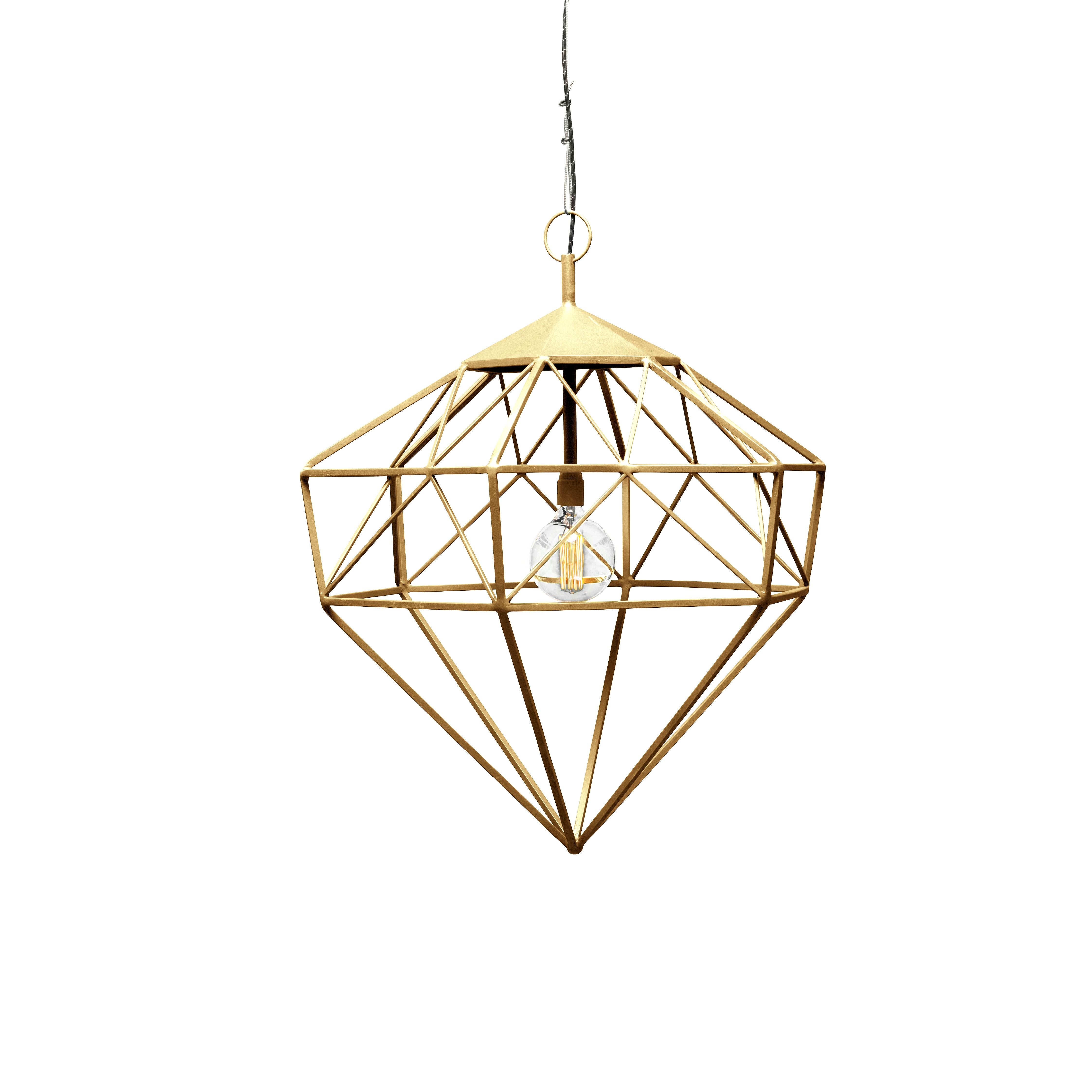 Lampada a sospensione Diamond XXL Small in acciaio nero opaco di JSPR in vendita 6