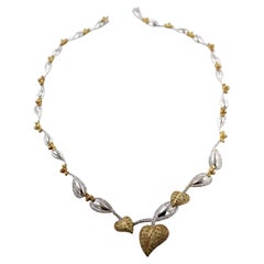 Diamond, Yellow Diamond, 18k Gold Heart Necklace
