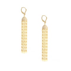 Diamond Yellow Gold 18K Chandelier Earrings