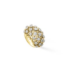 Diamond Yellow Gold 18k Ring, 1950s