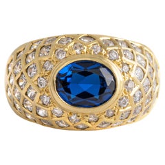 Vintage Diamond Yellow Gold 18K Ring