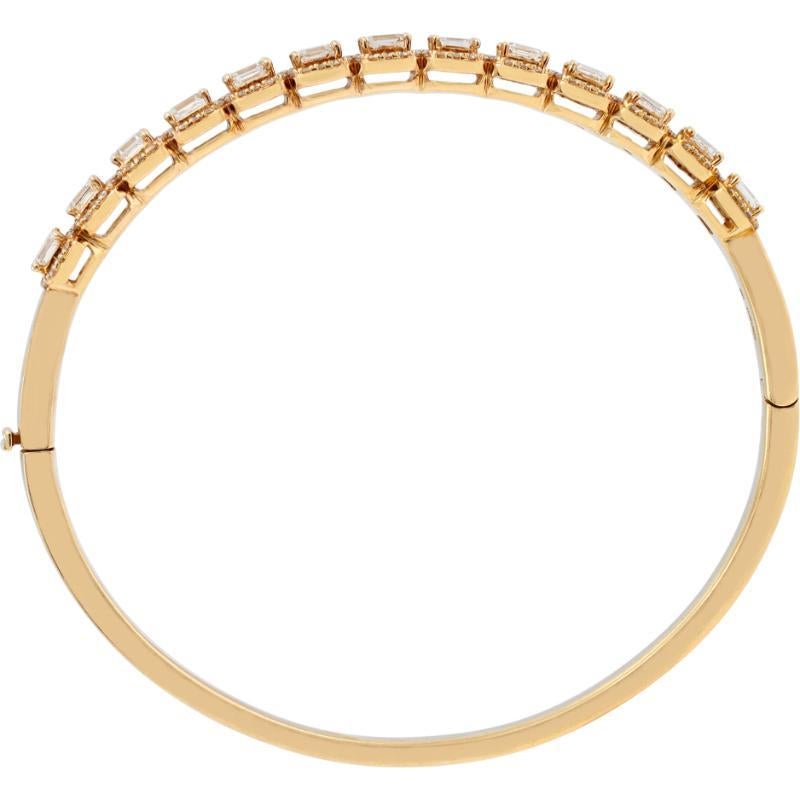 Bracelet en or jaune avec diamants Pour femmes en vente