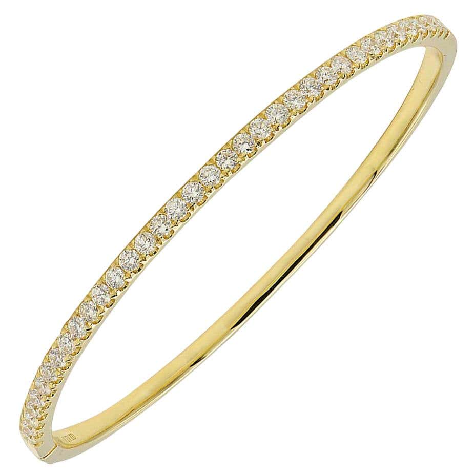 Open Bangle Opal Diamond Open Bangle Bracelet For Sale at 1stDibs