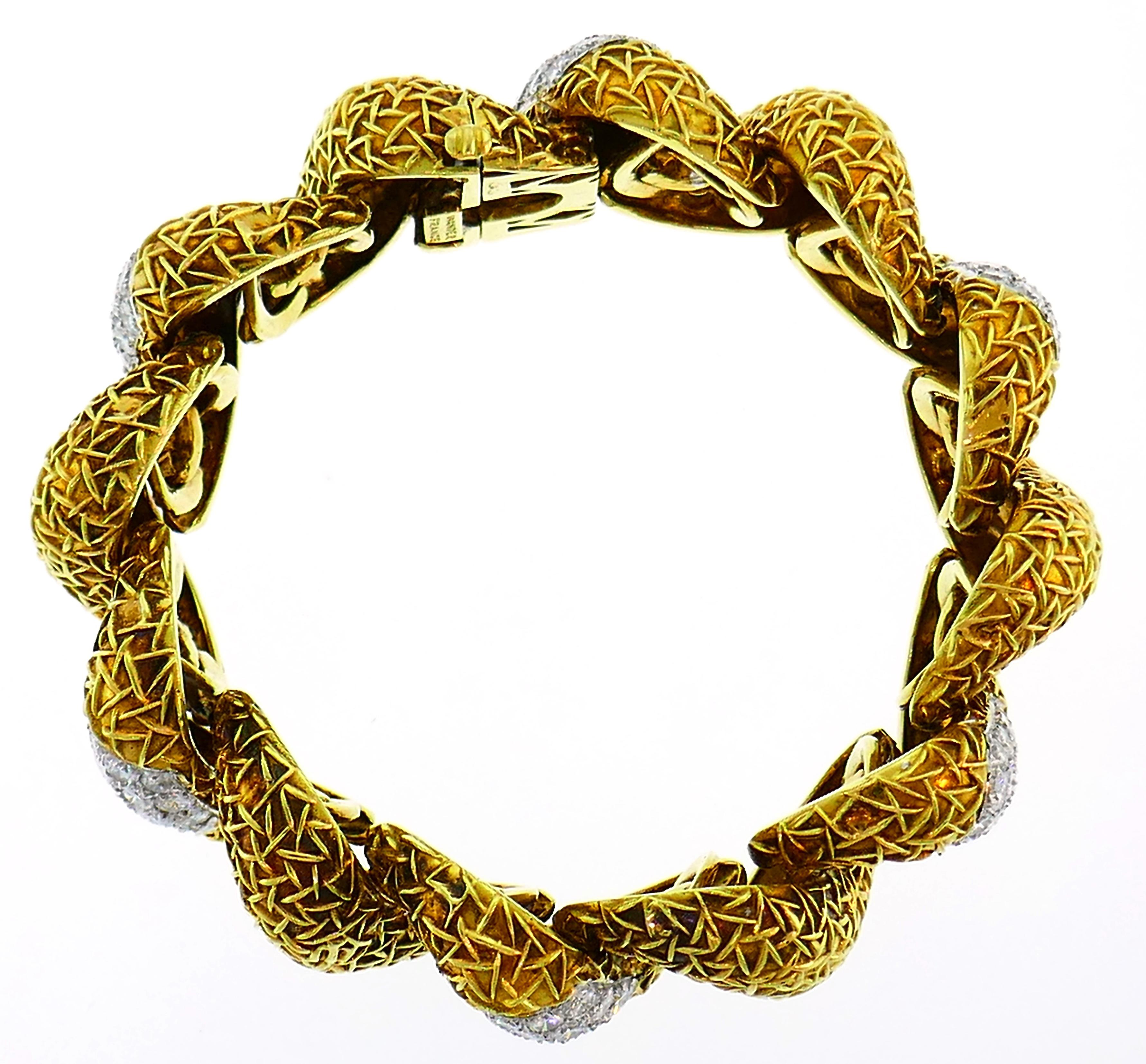 Women's Diamond Yellow Gold Bracelet by Wander, Paris