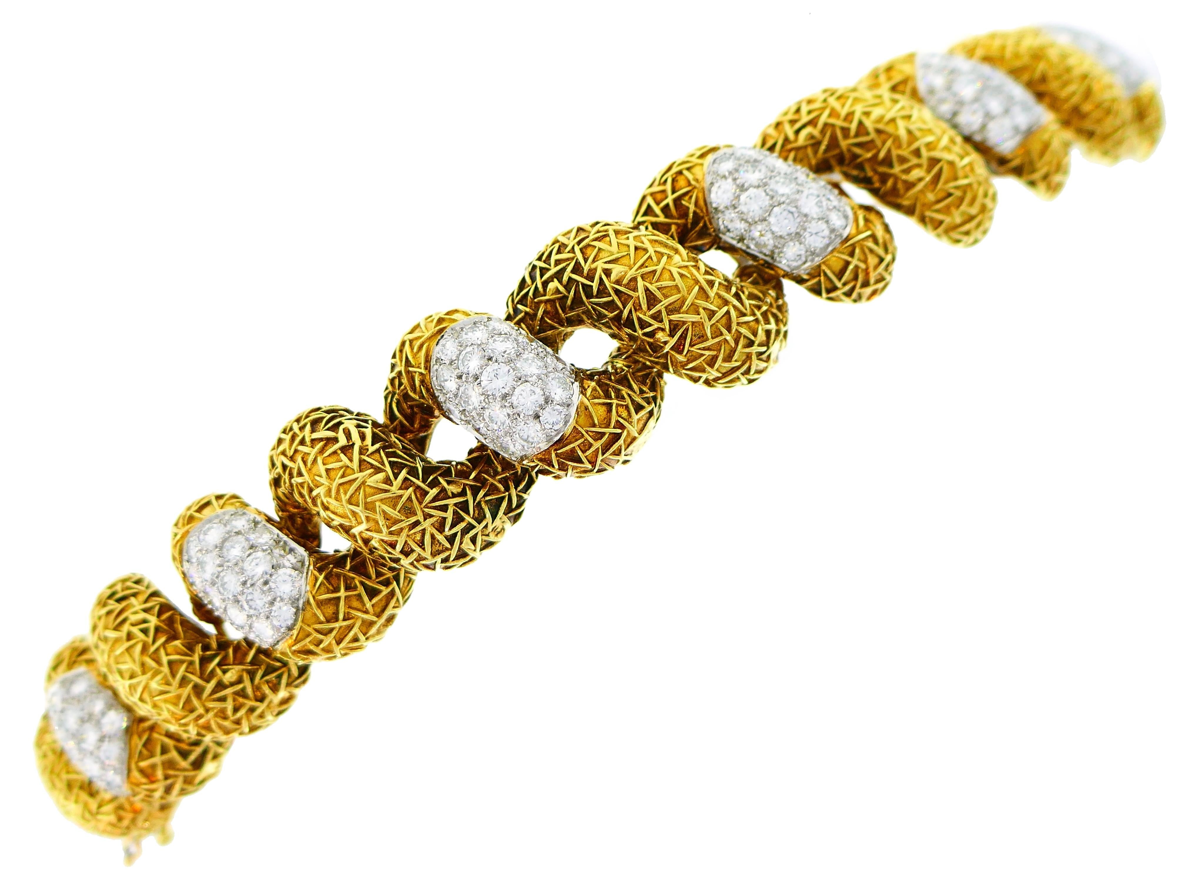 Diamond Yellow Gold Bracelet by Wander, Paris 1