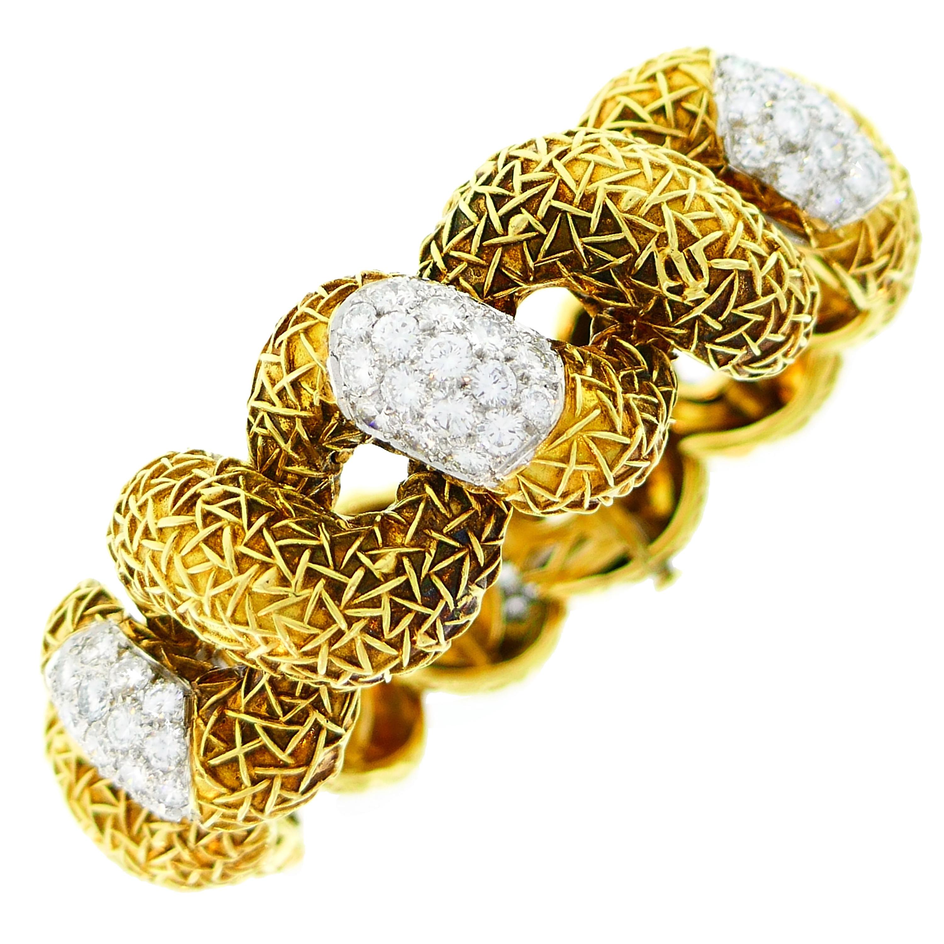 Diamond Yellow Gold Bracelet by Wander, Paris
