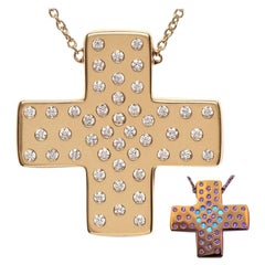 Diamond Yellow Gold Cross Pendant  
DIAMOND LOVE
