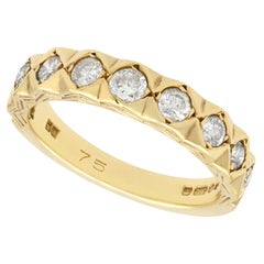 half eternity ring yellow gold Diamond Yellow Gold Half Eternity Engagement Ring