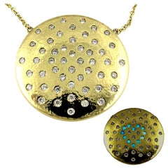Diamond Yellow Gold Necklace Pendant 'Diamonds in Love'